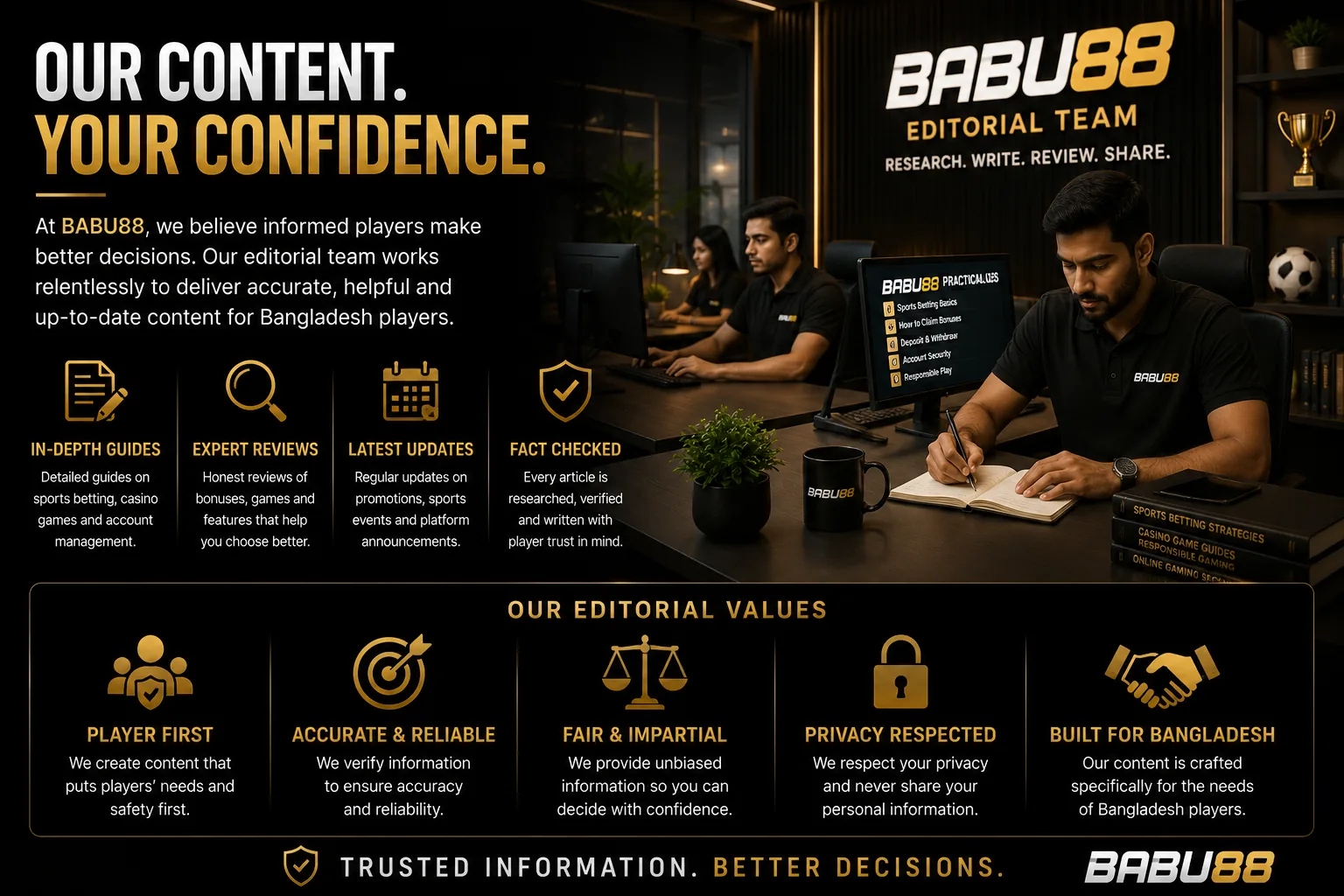 BABU88 editorial and page quality process