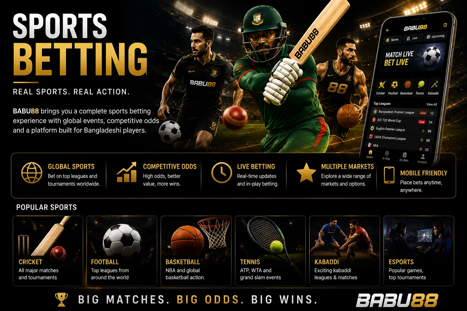 BABU88 sports betting section preview