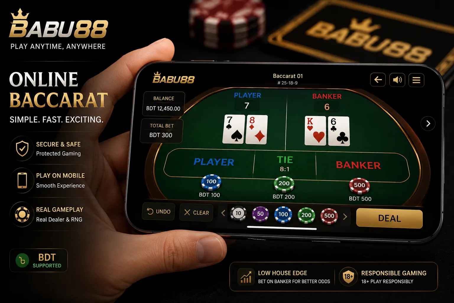 BABU88 online baccarat mobile gameplay in Bangladesh