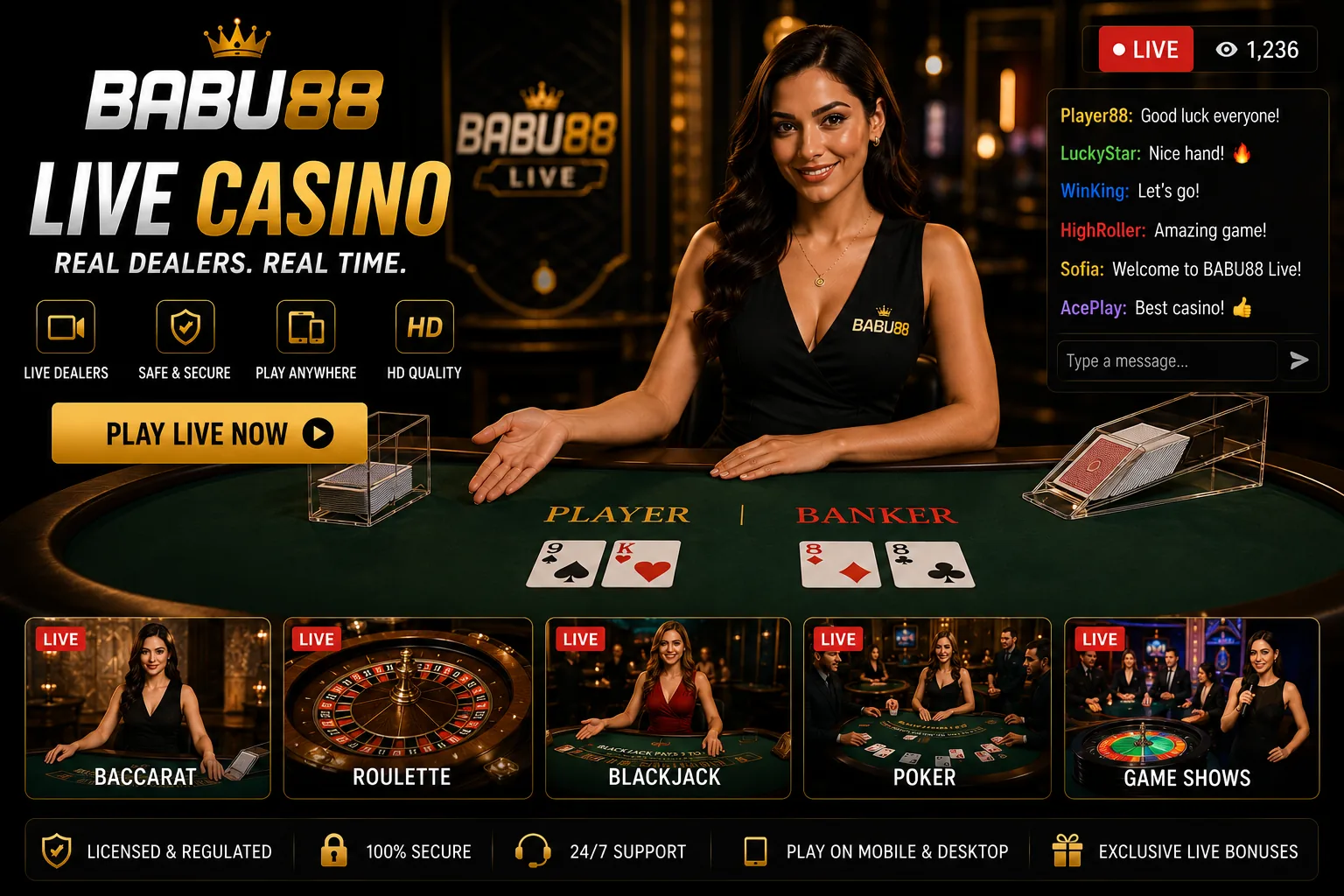 BABU88 live casino games