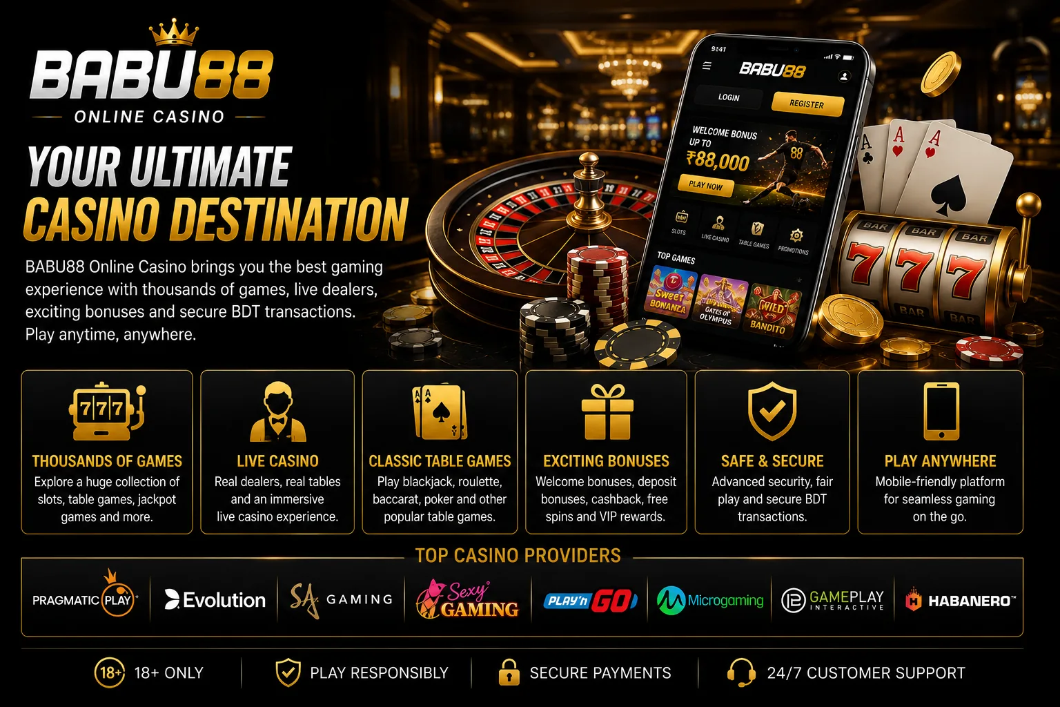 BABU88 casino game dashboard preview