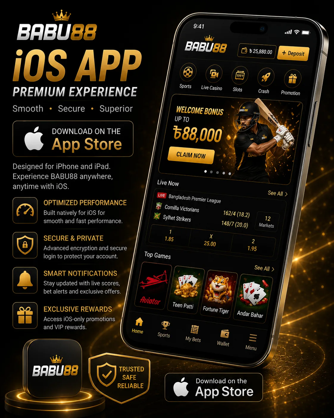 BABU88 iOS mobile browser preview