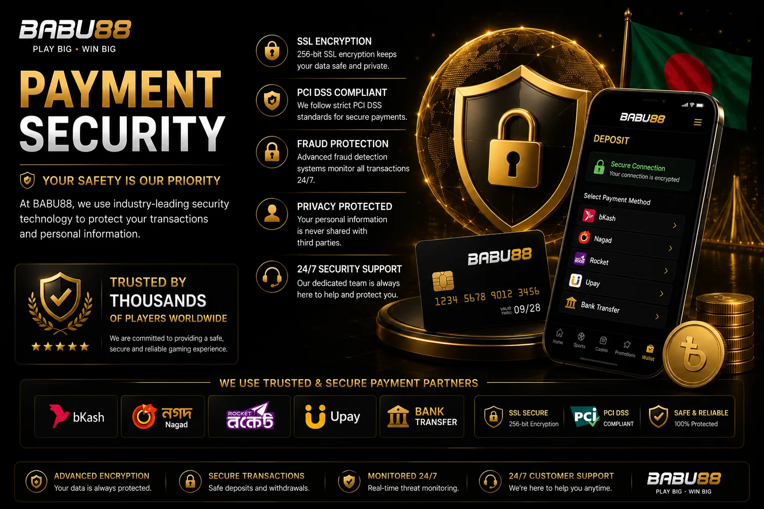 Secure payment and account protection illustration