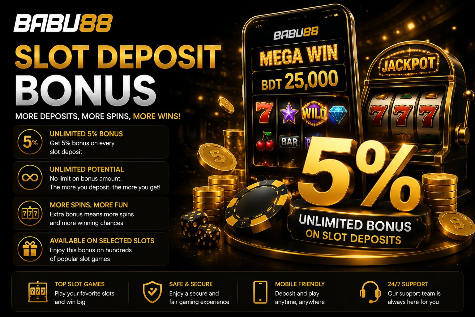 BABU88 slot deposit bonus