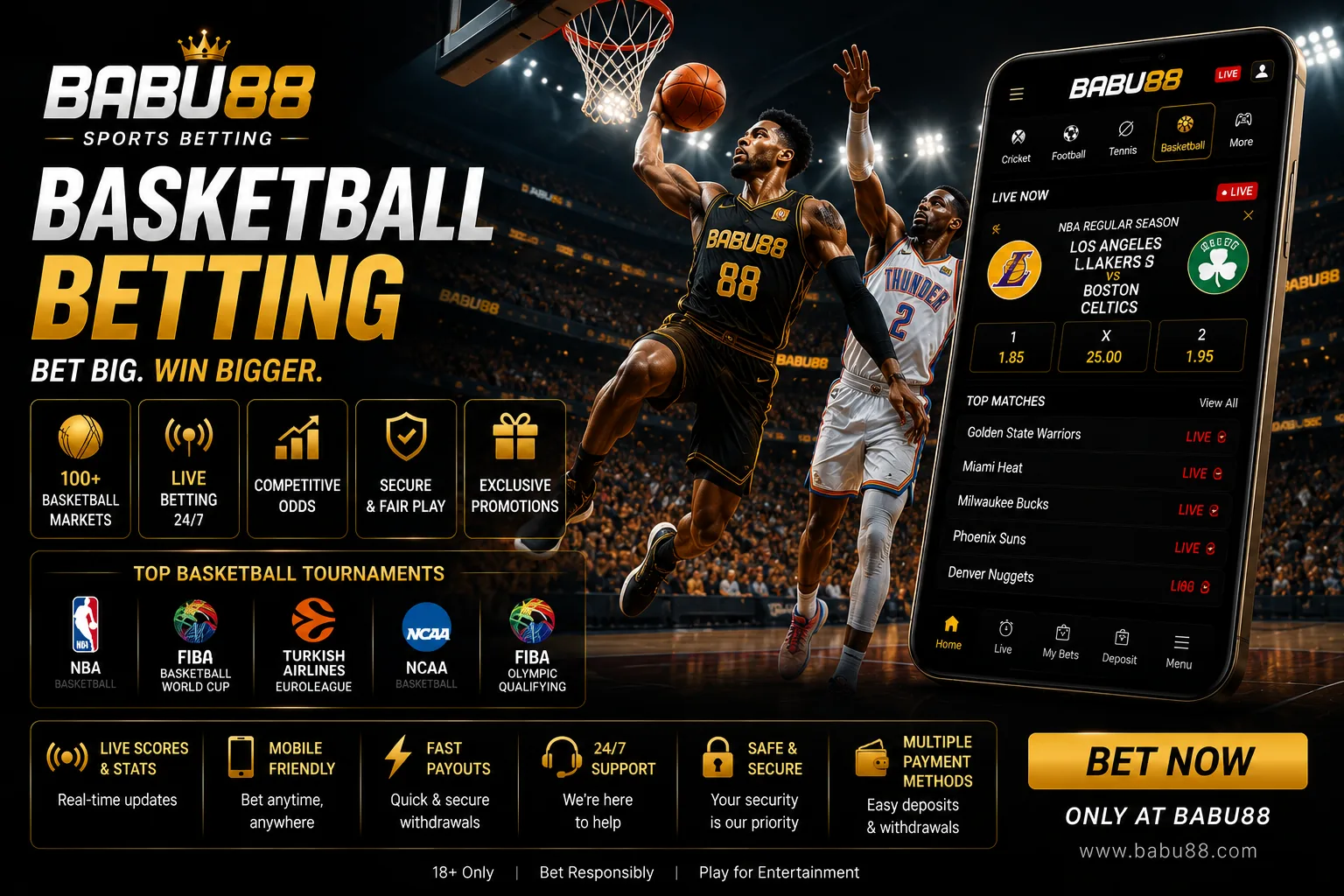 Basketball betting market
