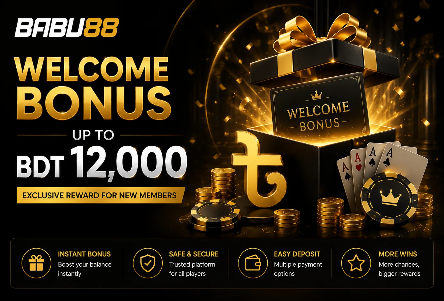 BABU88 welcome bonus card